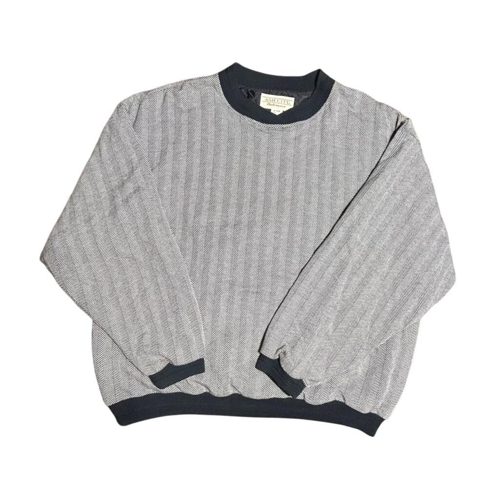 Ash City Men's outerwear Black & White Sweater xl